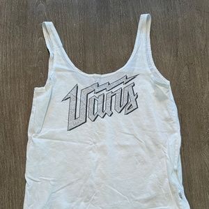 Vans Scoop Neck White Tank Top Medium GUC